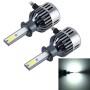 2 PCS H1 32W 2800 LM 6000K Car Auto LED Headlight with 2 COB LED Lamps And Dustproof Cover, DC 9-18V(White Light)