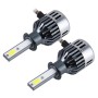 2 PCS H1 32W 2800 LM 6000K Car Auto LED Headlight with 2 COB LED Lamps And Dustproof Cover, DC 9-18V(White Light)