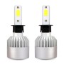 S2 2PCS H3 18W 1800LM 6500K 2 COB LED Waterproof IP67 Car Headlight Lamps, DC 9-32V(White Light)