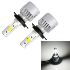 S2 2PCS H4 18W 1800LM 6500K 2 COB LED Водонепроницаемые водонепроницаемые лампы для автомобилей IP67, DC 9-32V (белый свет)