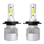 S2 2PCS H4 18W 1800LM 6500K 2 COB LED Waterproof IP67 Car Headlight Lamps, DC 9-32V(White Light)