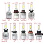 S2 2PCS H4 18W 1800LM 6500K 2 COB LED Waterproof IP67 Car Headlight Lamps, DC 9-32V(White Light)