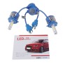 2 PCS H4 24W 2600lm 6000K Car LED Headlight with 2 COB Lamps, DC 9-30V(White Light)