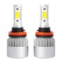 S2 2PCS H11 18W 1800LM 6500K 2 COB LED Waterproof IP67 Car Headlight Lamps, DC 9-32V(White Light)