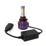 2 PCS X6 9005 36W 3600LM 6500K 4 COB LED Car Headlight Lamps DC 9-32V White Light(Purple)