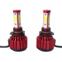 2 PCS X6 9005 36W 3600LM 6500K 4 COB LED Car Headlight Lamps DC 9-32V White Light(Red)