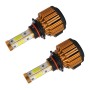 2 PCS X6 9005 36W 3600LM 6500K 4 COB LED Car Headlight Lamps, Gold Shell, DC 9-32V(White Light)