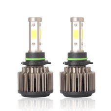 2 PCS X6 9006 36W 3600LM 6500K 4 COB LED Car Headlight Lamps, DC 9-32V White Light(Metallic Grey)