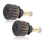 2 PCS X6 9006 36W 3600LM 6500K 4 COB LED Car Headlight Lamps, DC 9-32V White Light(Metallic Grey)