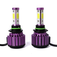 2 PCS X6 9006 36W 3600LM 6500K 4 COB LED Car Headlight Lamps, DC 9-32V White Light(Purple)