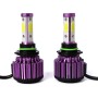 2 PCS X6 9006 36W 3600LM 6500K 4 COB LED Car Headlight Lamps, DC 9-32V White Light(Purple)