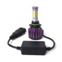 2 PCS X6 9006 36W 3600LM 6500K 4 COB LED Car Headlight Lamps, DC 9-32V White Light(Purple)