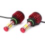 2 PCS X6 9006 36W 3600LM 6500K 4 COB LED Car Headlight Lamps, DC 9-32V White Light(Red)