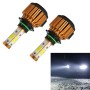 2 PCS X6 9006 36W 3600LM 6500K Gold Shell 4 COB LED Car Headlight Lamps, DC 9-32V(White Light)