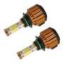 2 PCS X6 9006 36W 3600LM 6500K Gold Shell 4 COB LED Car Headlight Lamps, DC 9-32V(White Light)