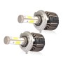 2 PCS X6 H4 36W 3600LM 6500K 4 COB LED Car Headlight Lamps DC 9-32V White Light(Metallic Grey)