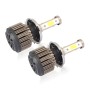 2 PCS X6 H4 36W 3600LM 6500K 4 COB LED Car Headlight Lamps DC 9-32V White Light(Metallic Grey)