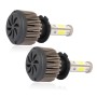 2 PCS X6 H7 36W 3600LM 6500K 4 COB LED Car Headlight Lamps DC 9-32V White Light(Metallic Grey)