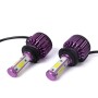 2 PCS X6 H7 36W 3600LM 6500K 4 COB LED Car Headlight Lamps DC 9-32V White Light(Purple)