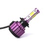 2 PCS X6 H7 36W 3600LM 6500K 4 COB LED Car Headlight Lamps DC 9-32V White Light(Purple)