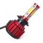 2 PCS X6 H7 36W 3600LM 6500K 4 COB LED Car Headlight Lamps DC 9-32V White Light(Red)