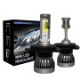 2 PCS H4 / HB2 / 9003 18W 3000LM 6000K IP68 Mini LED Headlight Bulbs High Beam Conversion Kit DC 9-36V(Cool White)