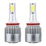 2 PCS H8/H9/H11 18W 1800 LM 6000K IP68 Casnbus Constant Current Car LED Headlight with 2 COB Lamps, DC 9-36V(White Light)