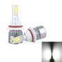 2 PCS 9007 18W 1800 LM 6000K IP68 Casnbus Constant Current Car LED Headlight with 2 COB Lamps, DC 9-36V(White Light)