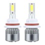 2 PCS 9007 18W 1800 LM 6000K IP68 Casnbus Constant Current Car LED Headlight with 2 COB Lamps, DC 9-36V(White Light)