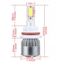 2 PCS 9007 18W 1800 LM 6000K IP68 Casnbus Constant Current Car LED Headlight with 2 COB Lamps, DC 9-36V(White Light)