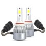 2 PCS 9005 18W 1800 LM 8000K IP68 Casnbus Constant Current Car LED Headlight with 2 COB Lamps, DC 9-36V(Ice Blue Light)