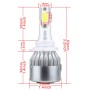 2 PCS 9005 18W 1800 LM 6000K IP68 Casnbus Constant Current Car LED Headlight with 2 COB Lamps, DC 9-36V(White Light)