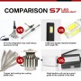 2 PCS S7 880/881 40W 3200 LM 6000K IP68 Car Headlight with 2 COB Lamps and Heat Dissipation Cable, DC 9-30V(White Light)