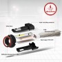 2 PCS S7 9004 40W 3200 LM 6000K IP68 Car Headlight with 2 COB Lamps and Heat Dissipation Cable, DC 9-30V(White Light)