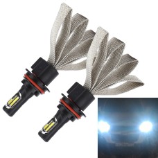 2 PCS S7 9007 40W 3200 LM 6000K IP68 Car Headlight with 2 COB Lamps and Heat Dissipation Cable, DC 9-30V(White Light)