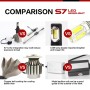 2 PCS S7 H13 40W 3200 LM 6000K IP68 Car Headlight with 2 COB Lamps and Heat Dissipation Cable, DC 9-30V(White Light)