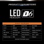 2 PCS D6 H4 / HB2 / 9003 25W 6000K 2500LM IP65 Car LED Headlight Lamps, DC 12V