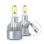 2 PCS  H3 18W 1800 LM 3000K IP68 Canbus Constant Current Car LED Headlight with 2 COB Lamps, DC 9-36V(Gold Light)