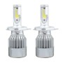 2 PCS  H4 18W 1800 LM 6000K IP68 Canbus Constant Current Car LED Headlight with 2 COB Lamps, DC 9-36V(White Light)