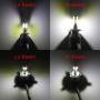 2 PCS  H4 18W 1800 LM 6000K IP68 Canbus Constant Current Car LED Headlight with 2 COB Lamps, DC 9-36V(White Light)