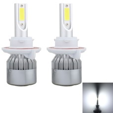 2 PCS  H13 18W 1800 LM 6000K IP68 Canbus Constant Current Car LED Headlight with 2 COB Lamps, DC 9-36V(White Light)