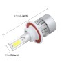 2 PCS  H13 18W 1800 LM 6000K IP68 Canbus Constant Current Car LED Headlight with 2 COB Lamps, DC 9-36V(White Light)