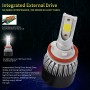 EV9 2 PCS H8 / H9 / H11 18W 2000LM 6000K Xenon White IP65 DOB LED Headlight Bulbs High Beam Conversion Kit DC 9-30V