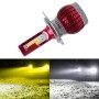 H4 DC9-36V / 36W / 6000K(High Beam) 3000K(Low Beam) / 8000LM IP68 Car Double Color LED Headlight Lamps