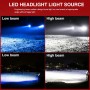 H4 DC9-36V / 36W / 6000K(High Beam) 8000K(Low Beam) / 8000LM IP68 Car Double Color LED Headlight Lamps