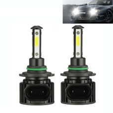 F8 9006 2 PCS 22W 3000LM 6000K Four Side DOB LED Headlight Fog Light Bulbs High Beam Conversion Kit DC 9-32V