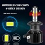 F8 H7 2 PCS 22W 3000LM 6000K Four Side DOB LED Headlight Fog Light Bulbs High Beam Conversion Kit DC 9-32V