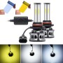 2 PCS M6 9005 DC9-36V 22.5W 6000K / 8000K / 3000K 2100LM IP67 Car Tricolor LED Headlight Lamps / Fog Light