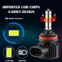 F8 H11 2 PCS 22W 3000LM 6000K Four Side DOB LED Headlight Fog Light Bulbs High Beam Conversion Kit DC 9-32V