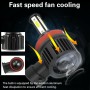 F8 H11 2 PCS 22W 3000LM 6000K Four Side DOB LED Headlight Fog Light Bulbs High Beam Conversion Kit DC 9-32V